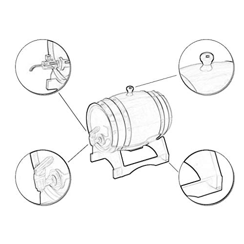 Wine Making Barrels Household Oak Barrels Wine Barrels Red Wine Barrels Wine Barrels White Wine Barrels Beer Barrels Filled With Wine Decorated Oak Wine Barrels (Color : Natural Color, Size : 50L) #TOP2