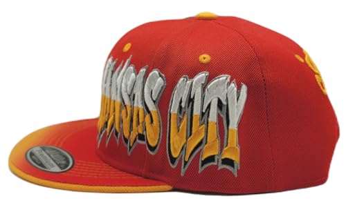 Gorra Snapback con diseño rojo y dorado miniatura 5