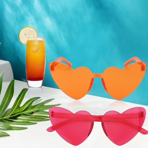 12PCS Love Heart Shaped Sunglasses Vintage Cat Eye Sunglasses for Bachelorette Party Birthday Favors3