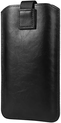 iChee Cell Phone Sleeve Holster Belt Clip Loop Compatible for Samsung Galaxy S21 UltraNote 20 / A11 A21s A31 A51 A71 iPhone 12 Pro Max OnePlus 9 8T NordN10 N100 Moto E Edge G Fast Power, Black, 6.5in