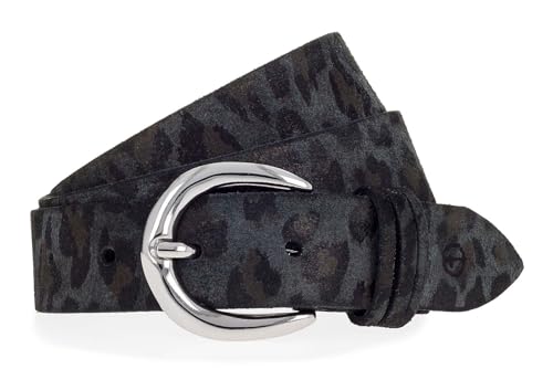 Ceinture en cuir Tamaris W100 Black-anthracite gris pour homme et femme