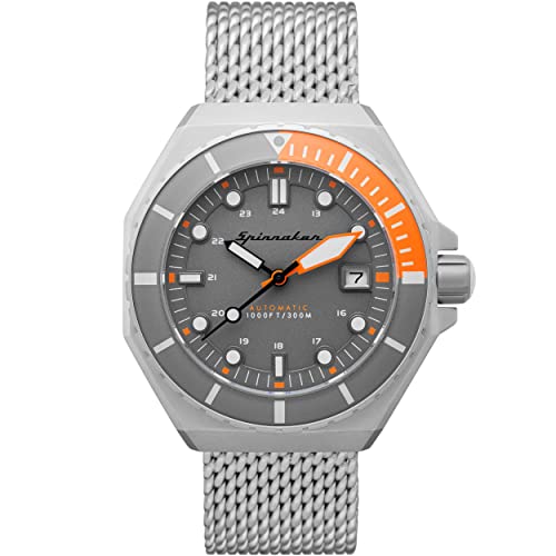 Spinnaker Men's Dumas SP-5081-99 Silver Brass Plated Stainless-Steel Japanese Automatic Diving Watch