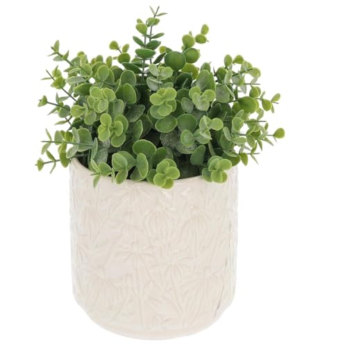Image of Shudehill Giftware Deco Glaze Planter Tropical, Daisy, Artichoke and more designs and colours to choose from! (Daisy)