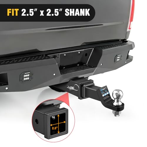 Image of Nilight Hitch Adapter 2.5 inch x 10 inch Combo Bar Trailer Receiver Tube Weld-on Raw Steel Hitch Bar
