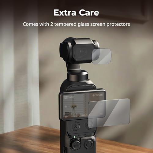 Image of SMALLRIG Silicone Protective Case for DJI Osmo Pocket 4, Modular Multi-Directional Protection, Soft Silicone Material, with Tempered Glass Screen Protector and Wrist Strap - 6007