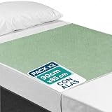 OrtoPrime Pack 2 Empapadores Cama Adultos Lavables Absorbentes 3,15 litros/m2 - Más de 200 Lavados - Impermeables 4 Capas - Bebe Protector con Alas 90 x 85