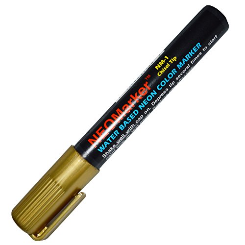 NEOPlex NeoMarker Waterproof Chisel Tip Fluorescent Marker - Metallic Gold