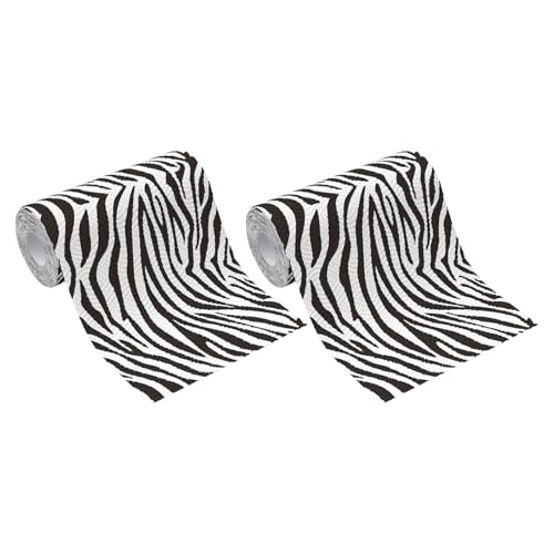 CIYODO 2 Rotoli Rotolo Da Cucina Con Stampa Zebrata Asciugamano Di Carta Da Cucina Asciugamani Di Carta Da Bagno Tessuto Del Bagno Black