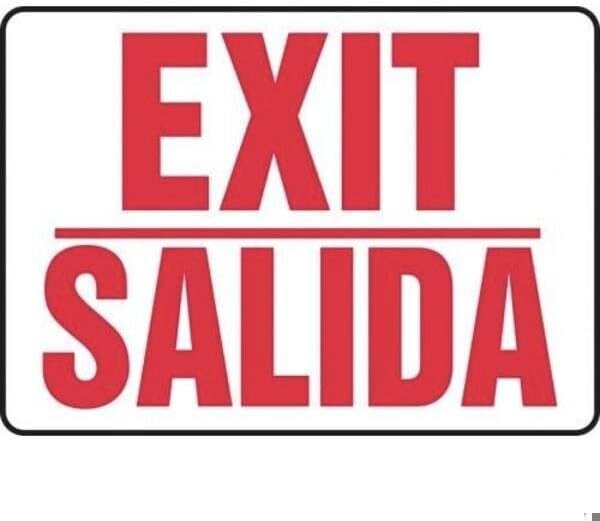 Exit Sign, Accu-Shield, 14 in W, 10 in H, Mfr: FRMADC534XP-A