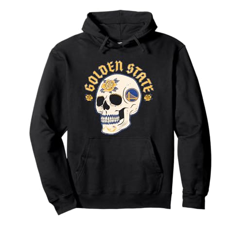 NBA Golden State Warriors Halloween Floral Skull Pullover Hoodie