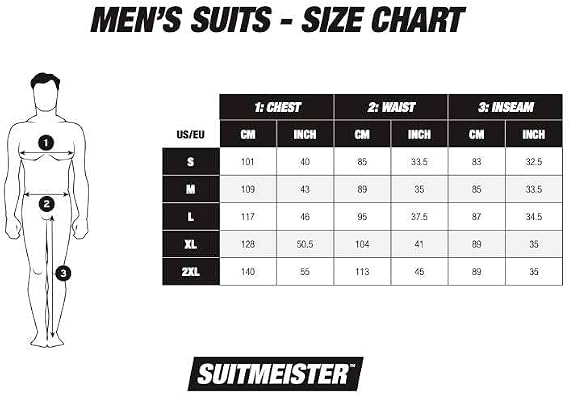 Suitmeister Men's Disco Costume Suit - Saturday Night Fever Outfit - Slim Fit - Including Blazer And Flare Pants