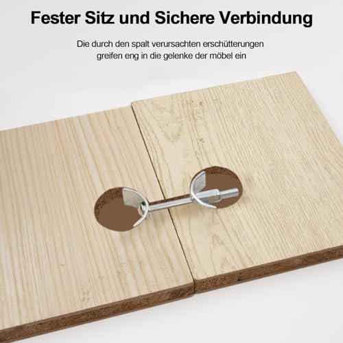 Arbeitsplattenverbinder, 100Millimeter Möbelverbinder, Plattenverbinder, Tischplattenverbinder, Verbindungsbeschläge, Massivholzverbinder, 6 Stück