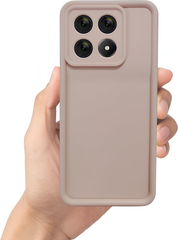 Image of Scalebee Back Cover for Poco X6 Pro 5G / Mi Redmi K70E 5G | Full Camera Protection | Liquid Silicon Case | Flexible Bumper Case for Poco X6 Pro 5G / Mi Redmi K70E 5G (Light Pink)