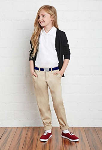 Build A Belt Girl's 1.25" Wide Clear Rhinestone Flip Top Belt Buckle with Canvas Web Belt4