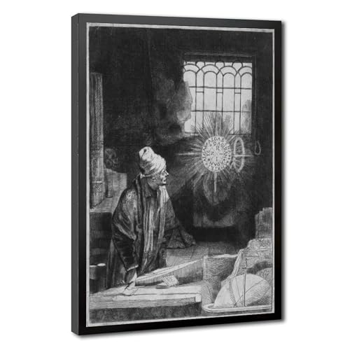 Impression sur toile Doctor Faust Rembrandt pour décoration murale de bureau