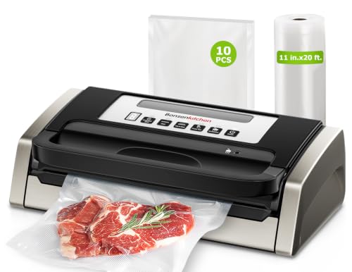 Bonsenkitchen Vacuum Sealer Machine, 5 Modes, Progress Bar Screen, VS4100
