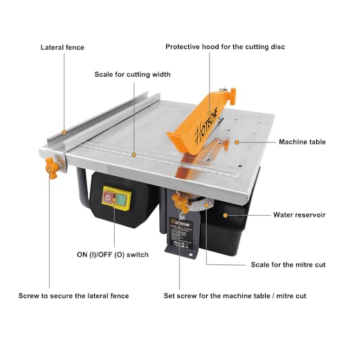 Hoteche 7-Inch Wet Tile Saw