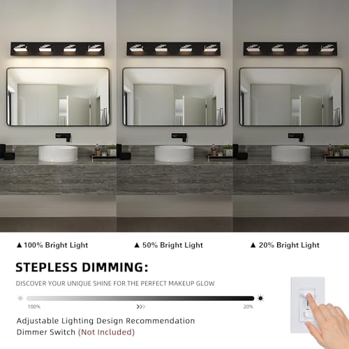 Modern LED Vanity Light for Bathroom, 5CCT Dimmable Vanity Lights by Joosenhouse - Used condition - Image 2