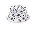 MIXMAX Zipper Graffiti Flat Bucket Hat with Coconut Tree Pattern Outdoor Hatsun Hat H002