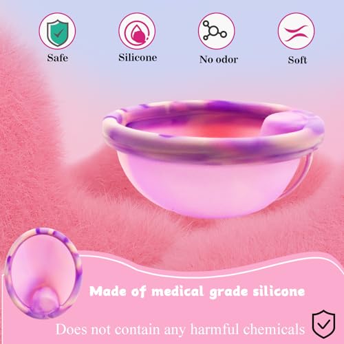 Disco Menstrual Set,Con 1 disco menstrual M+L,Disco de contenedor de silicona,Bolsa de almacenamiento,Manual del usuario,para flujos ligeros o pesados,a prueba de fugas,período reutilizable - imagen 6