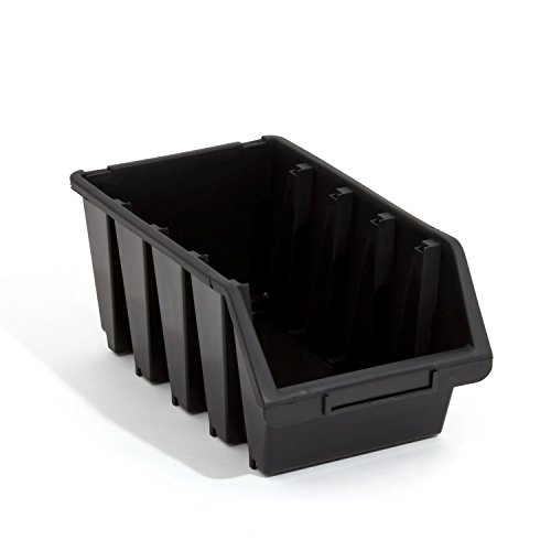 Lot de 10 boites de rangement bacs a bec en noir ERGO-Box taille 4