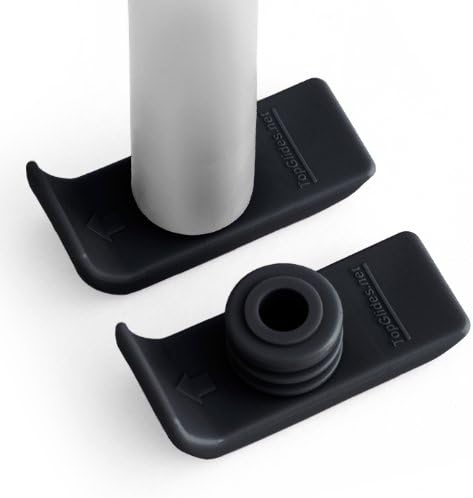 Top Glides TuffSki Walker Ski Glides One Pair (Black)