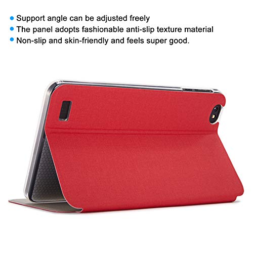 All-Inclusive Protective Tablet Tpu+Pu Case For Teclast P80/P80H/P80X , Lightweight Shockproof Folio Stand Soft Case, Multi-Angle Viewing Stand Back Cover(Red) #TOP1