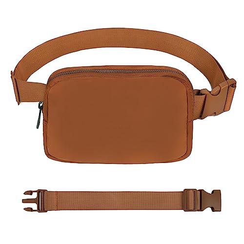 VOROLO Fanny Pack For Women And Men Crossbody Bag Belt Bag Brown