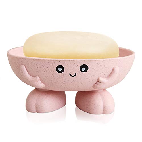Samhe Soap Holder, Cute Soap Dish, Pink