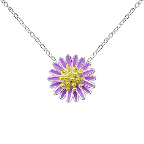 Collier marguerite argent 925 anti-ternissement et hypoallergénique WA99035