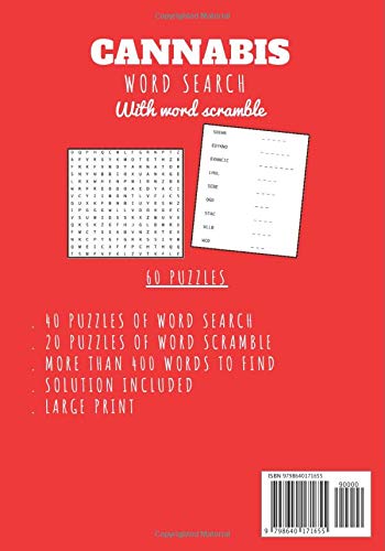 Cannabis word search: Keep Growing | Challenging Puzzle, Activity book For adults | 60 puzzles with word searches and scrambles | Find more than 400 ... | Funny Gift for Stoner, Friends, Family. 41OSQnOBxAL. SL500 - Cannabis word search: Keep Growing | Challenging Puzzle, Activity book For adults | 60 puzzles with word searches and scrambles | Find more than 400 ... | Funny Gift for Stoner, Friends, Family.