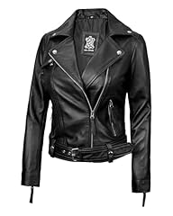 Angela Black Leather Jacket Women