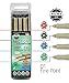 G.T. Luscombe Company, Inc. Pigma Micron 01 Fine Point Bible Note Pen Kit | No Bleed Pigmented Ink | Bible Safe | No Smearing or Fading | Black, Blue, Green, Red (Set of 4) | New Packaging |