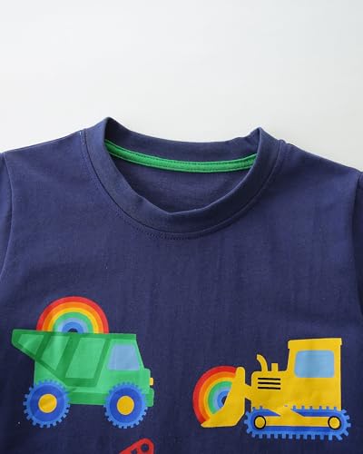 Image of AIWUHE Toddler T Shirts Cotton Summer Tshirts Boys Girls Short Sleeve Tee Tops Casual Graphic Clothes Crew Neck Shirts 2-6Y