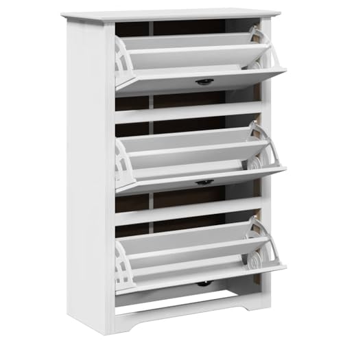 Étagère à chaussures modulable blanche avec 3 tiroirs - 6