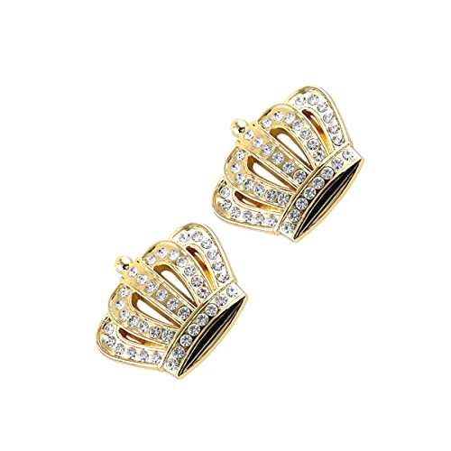 2 adesivi con corona di strass e corona, decalcomanie, decalcomanie, decalcomanie, decalcomanie, decalcomanie, emblema per bagagliaio posteriore, accessori universali per interni e esterni (oro)