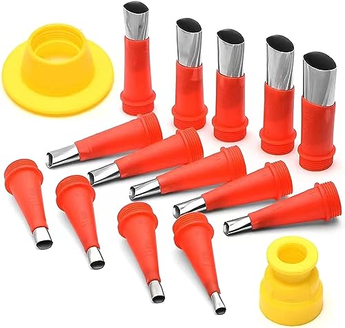 Caulking Nozzles for Sausage Caulking Guns and Hard Glue Guns, Reusable Caulking Nozzle Applicator, Durable Stainless Steel Caulking Nozzles (14-Pack) by JL&LOVE - Used condition - US$8.99