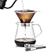 Soulhand Pour Over Coffee Brewer Pour Over Coffee Dripper 8 Cups Coffee Maker with Separable Paperless Coffee Filter with Glass -Bouns Coffee Scoop and Brush Large Capacity Brewer 28oz
