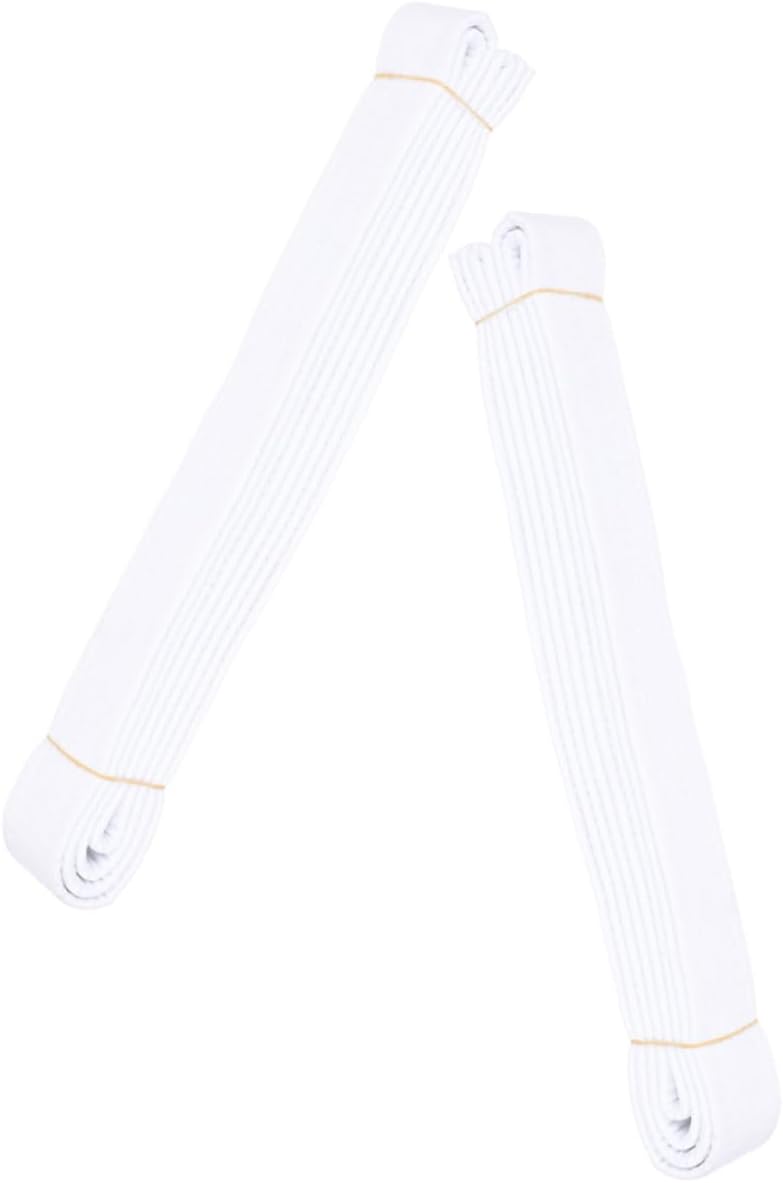2pcs White Martial Arts Training Belt 280cm Uniform Belt for Men and Women Taekwondo Waist Guard Equipment