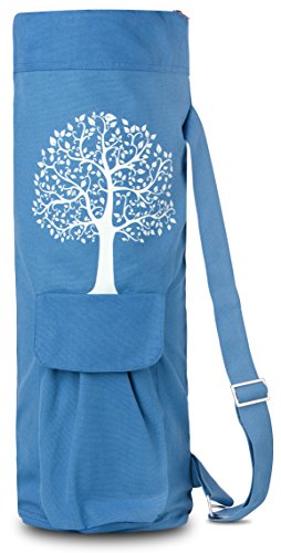 BalanceFrom BFGYFM6BL Goyoga Full Zip Exercise Yoga Mat Bag with Multi-Functional Storage Pockets