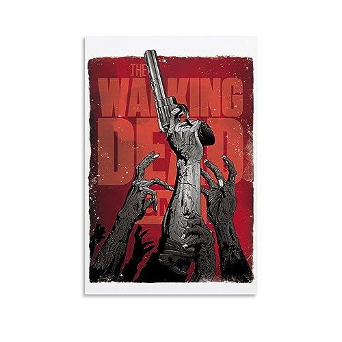 ELedvb Póster de cómic de televisión The Walking Dead, póster de lienzo decorativo, póster de pared e impresión artística moderna para decoración de dormitorio familiar, 20 x 30 cm