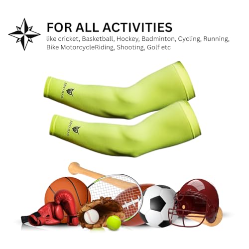 Image of BADOWL Powerflex Gym Sleeves - Unisex Compression Workout Arm Sleeves for Running, Cycling, Gym & Outdoor Sports - UV Protection, Breathable, Stretchable