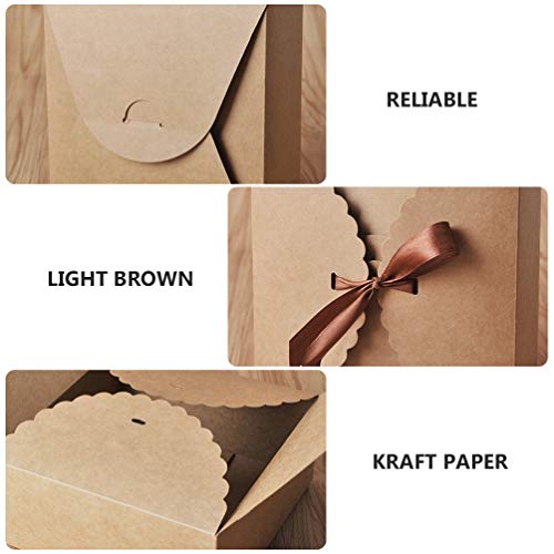 EXCEART 10 Unidades de Papel Kraft Caixa de Padaria Recipiente de Caixa de Presente para Pastéis Bis