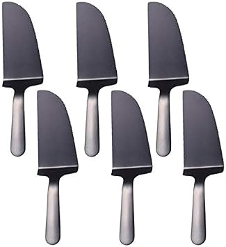 6-Pack Cake Server Pie Pizza Cutter Stainless Steel Spatula - Black