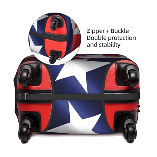 Travel Luggage Cover America Flag And Texas Flag Fashion Washable Baggage Suitcase Protector Fit For Luggage Medium3