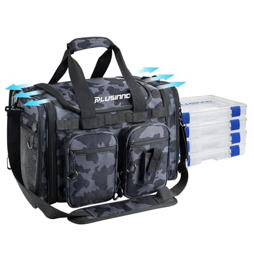 Expandable Fishing Tackle Bag by PLUSINNO