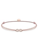 Thomas Sabo Damen Stoffarmband Little Secret Unendlichkeitszeichen Infinity 925 Sterling Silber Rosegold LS032-898-19-L20v