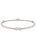 Produktbild Thomas Sabo Damen Stoffarmband Little Secret Unendlichkeitszeichen Infinity 925 Sterling Silber Rosegold LS032-898-19-L20v