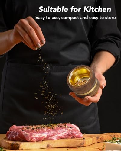 KINGTOP Grinder, Large 2.6" Walnut Wood & Aluminum Manual Grinder - Image 7