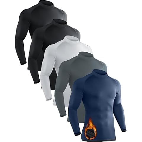 OYGSieg Men's Thermal Mock Neck Shirt Cover